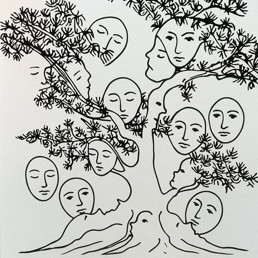 How many faces do you find in the picture?